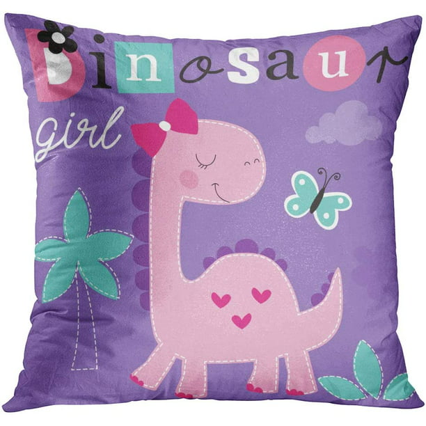 Set Of 4 Colorful Dinosaur Decorative Throw Pillow Covers 12x12 Inch Linen Square Dino Dino Pillow Cases Animal Pattern Cushion Covers Kids Outdoor Sofa and Home Decor Pillow Protectors 12 by 12 